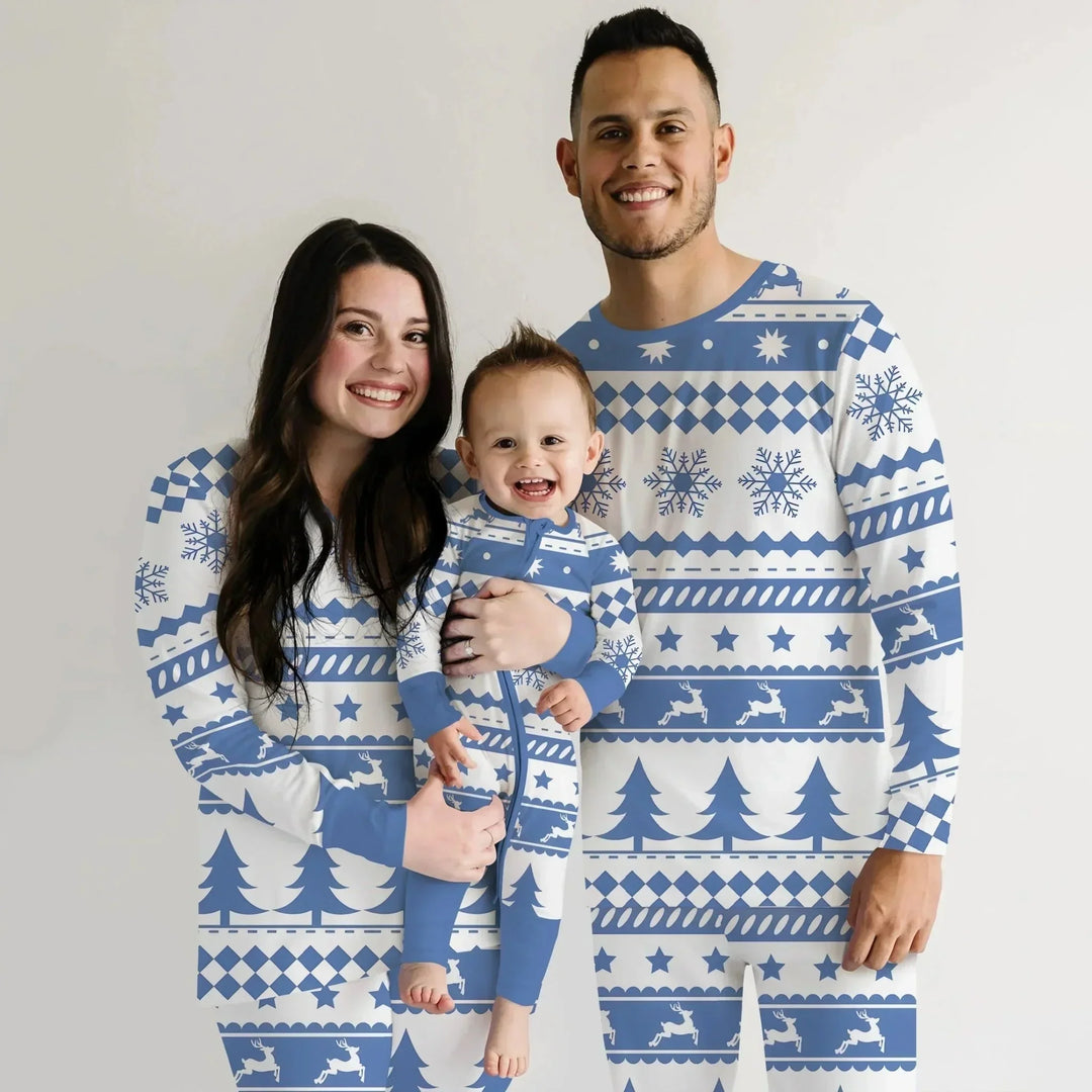 Blue Fair Isle Convertible Zippy , Blue Fair Isle Convertible Zippy - 0-3M