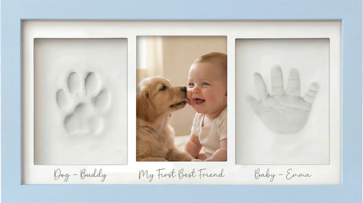 Baby Hand- & Fußabdruck Erinnerungsrahmen Duo