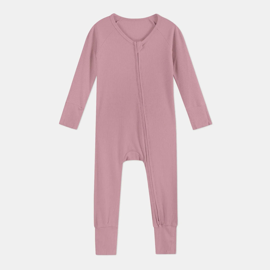 Blush Petal Ribbed Convertible Zippy , Blush Petal Ribbed Convertible Zippy - 0-3M