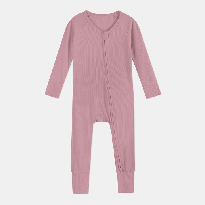 Blush Petal Ribbed Convertible Zippy , Blush Petal Ribbed Convertible Zippy - 0-3M