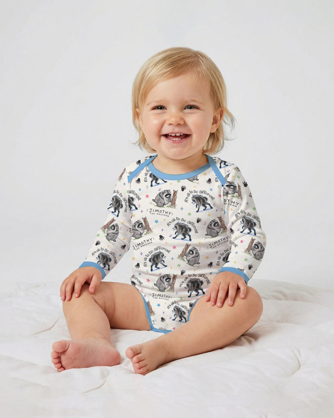 Gerippte Babykleidung mit individuellem Foto - Weich &amp; Skizzenhaft