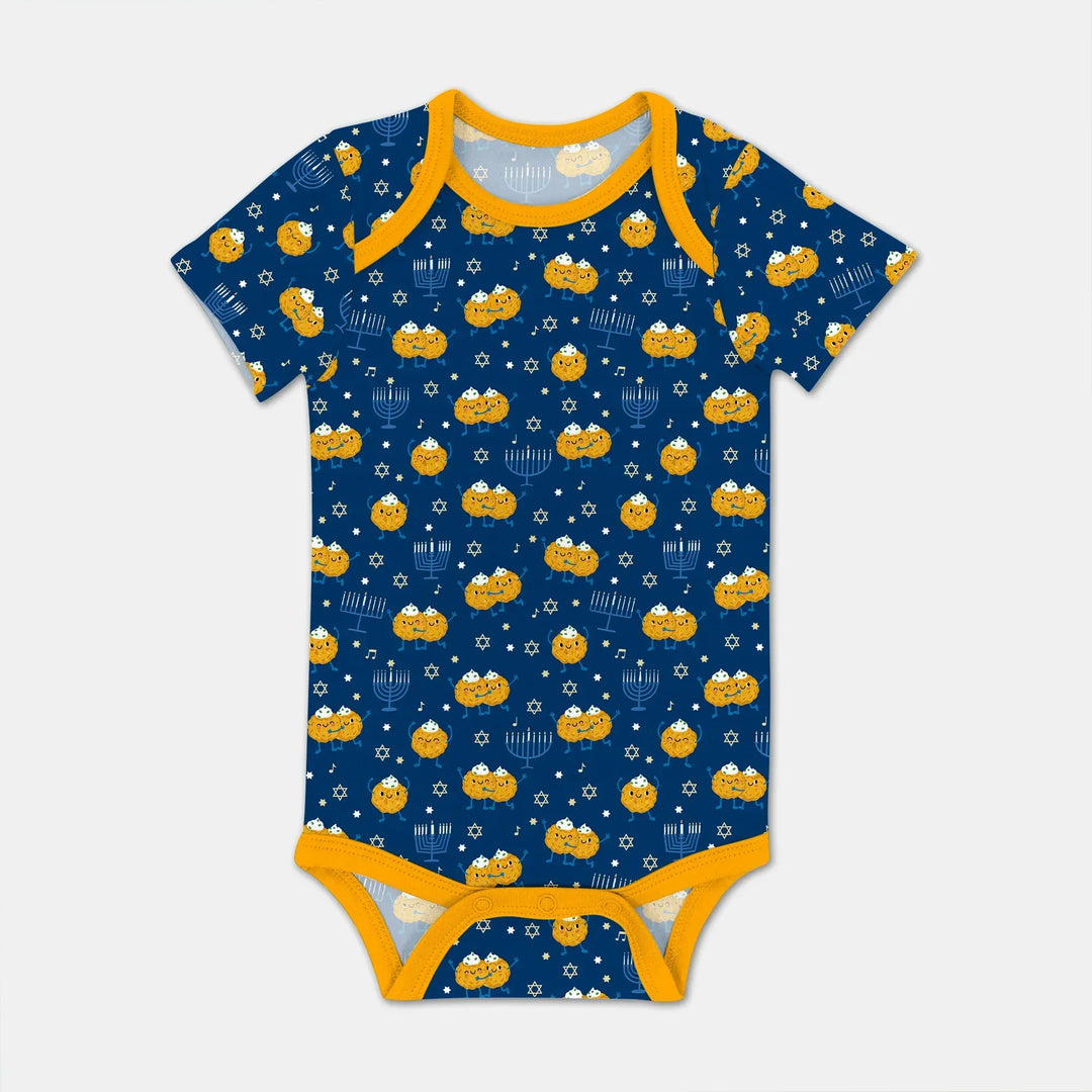 Hanukkah Latke Family Matching Bamboo Bodysuit