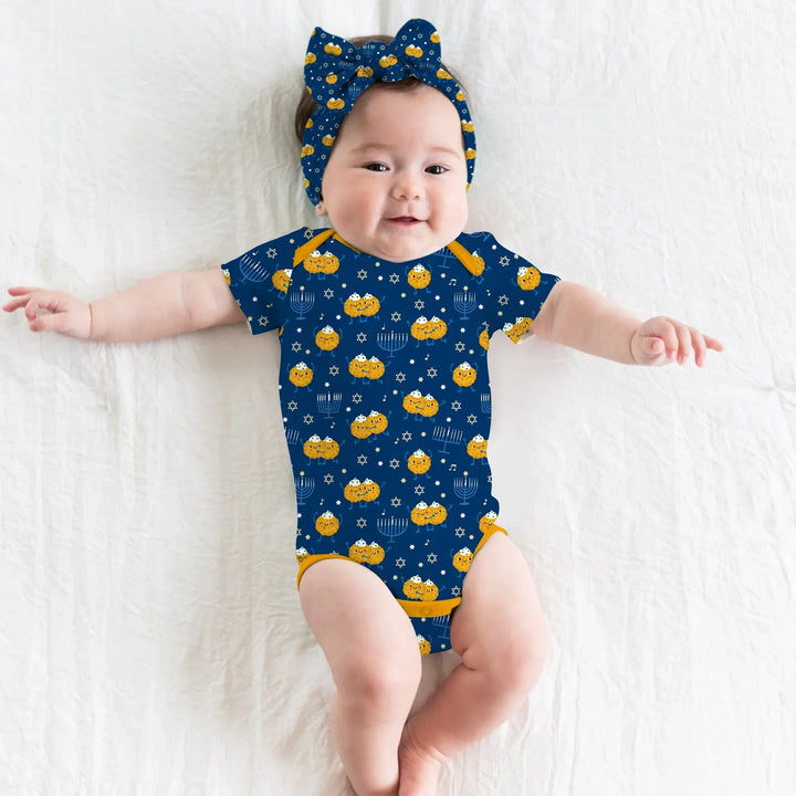 Hanukkah Latke Family Matching Bamboo Bodysuit