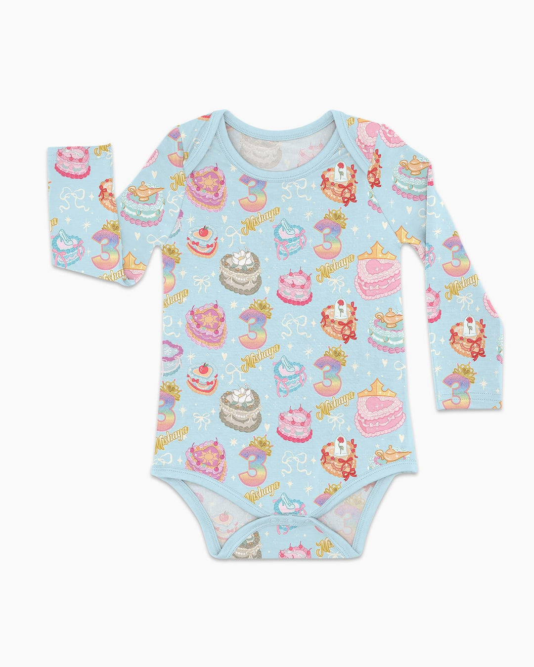 Custom Princess Baby Birthday Bamboo Bodysuit