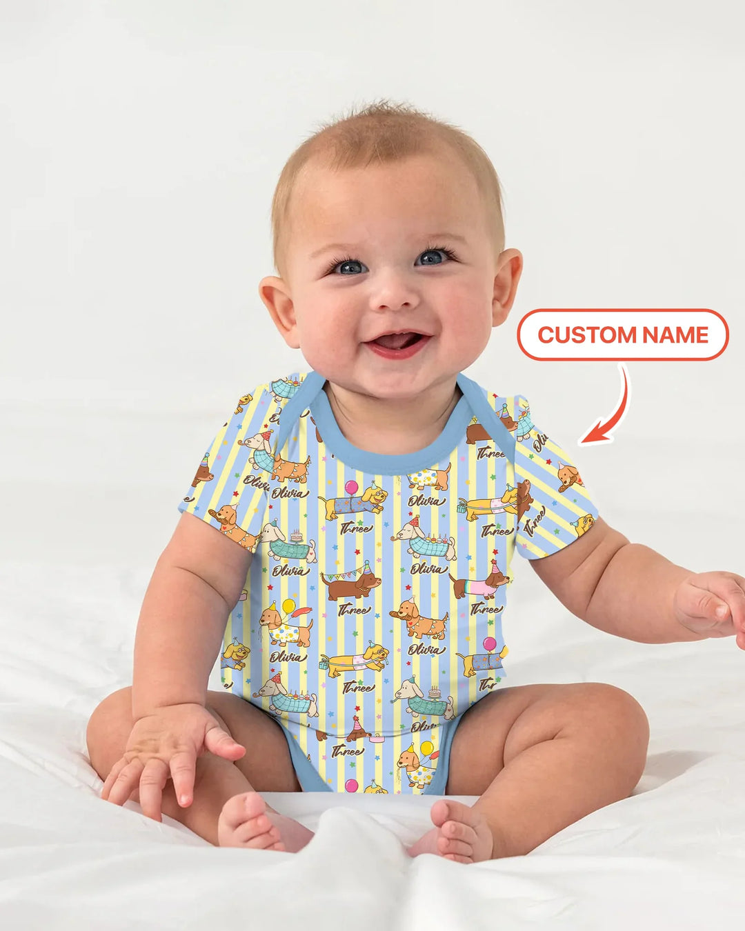 Gerippte Babykleidung mit individuellem Foto - Weich &amp; Skizzenhaft