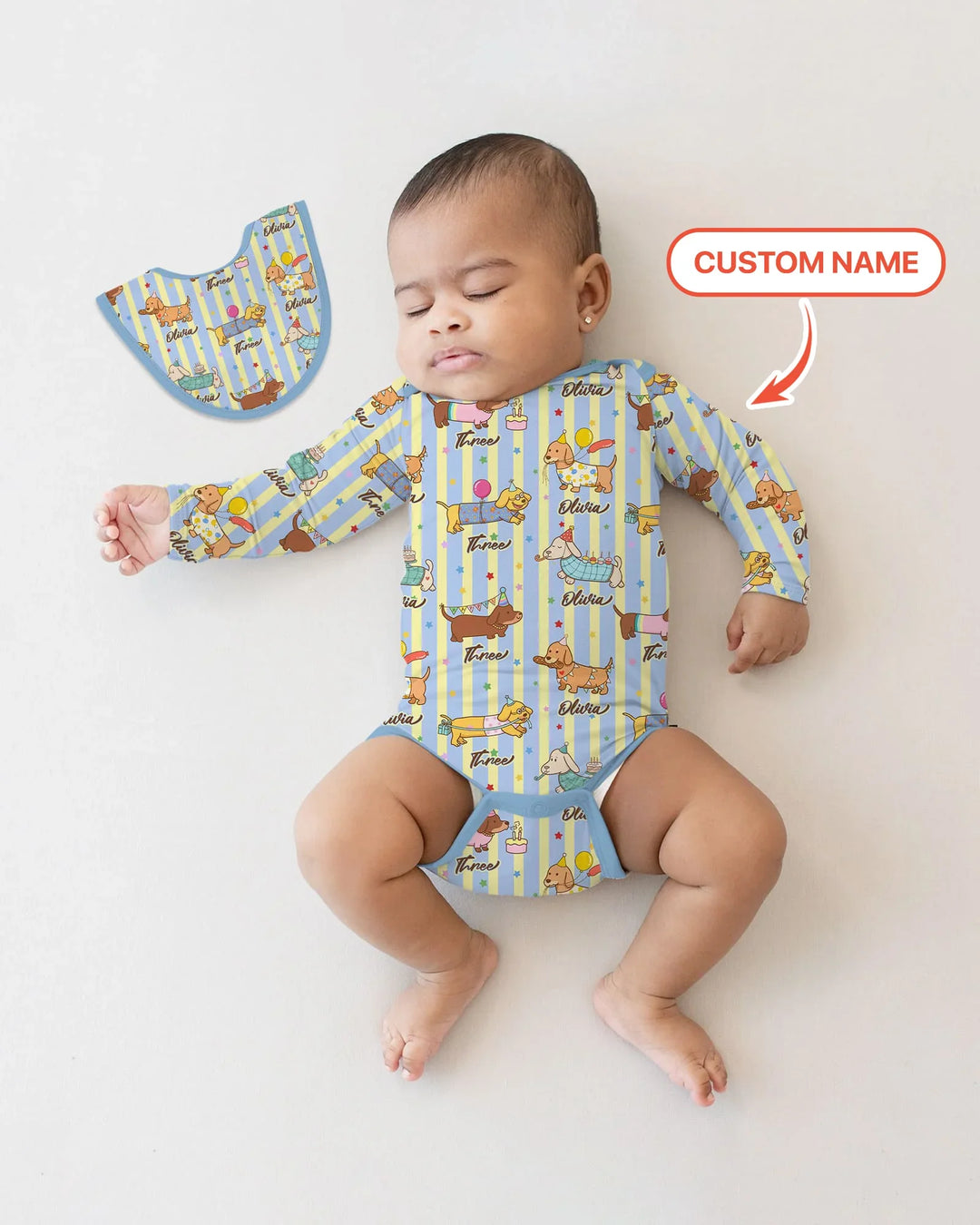 Gerippte Babykleidung mit individuellem Foto - Weich &amp; Skizzenhaft