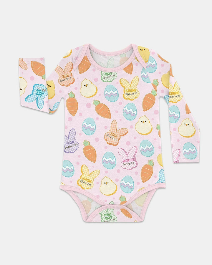 Easter Christian Bunny Bamboo Bodysuit