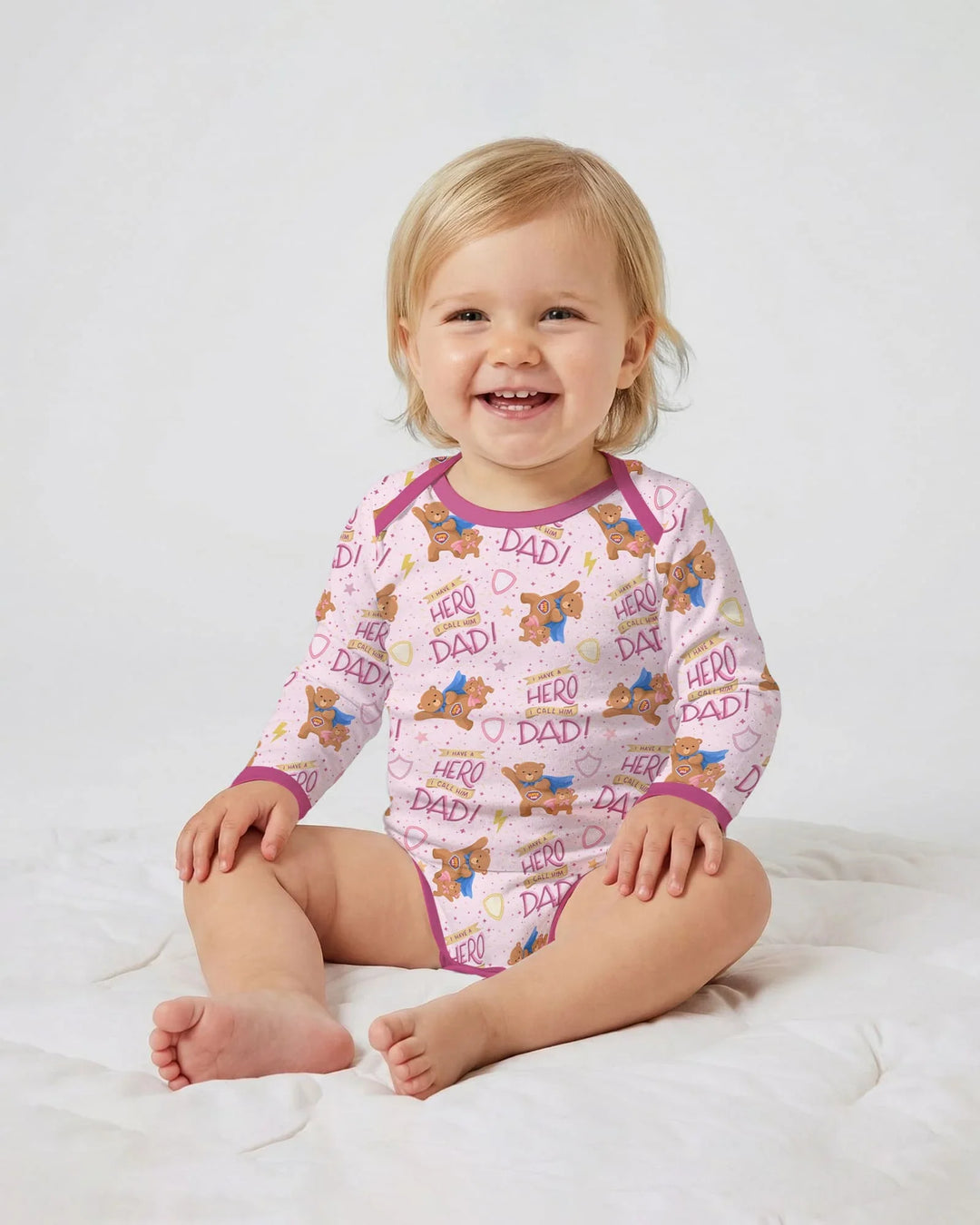 Gerippte Babykleidung mit individuellem Foto - Weich &amp; Skizzenhaft