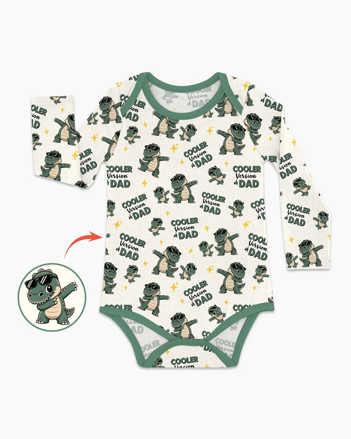 Cool Dino Daddy & Me Matching Bamboo Bodysuit