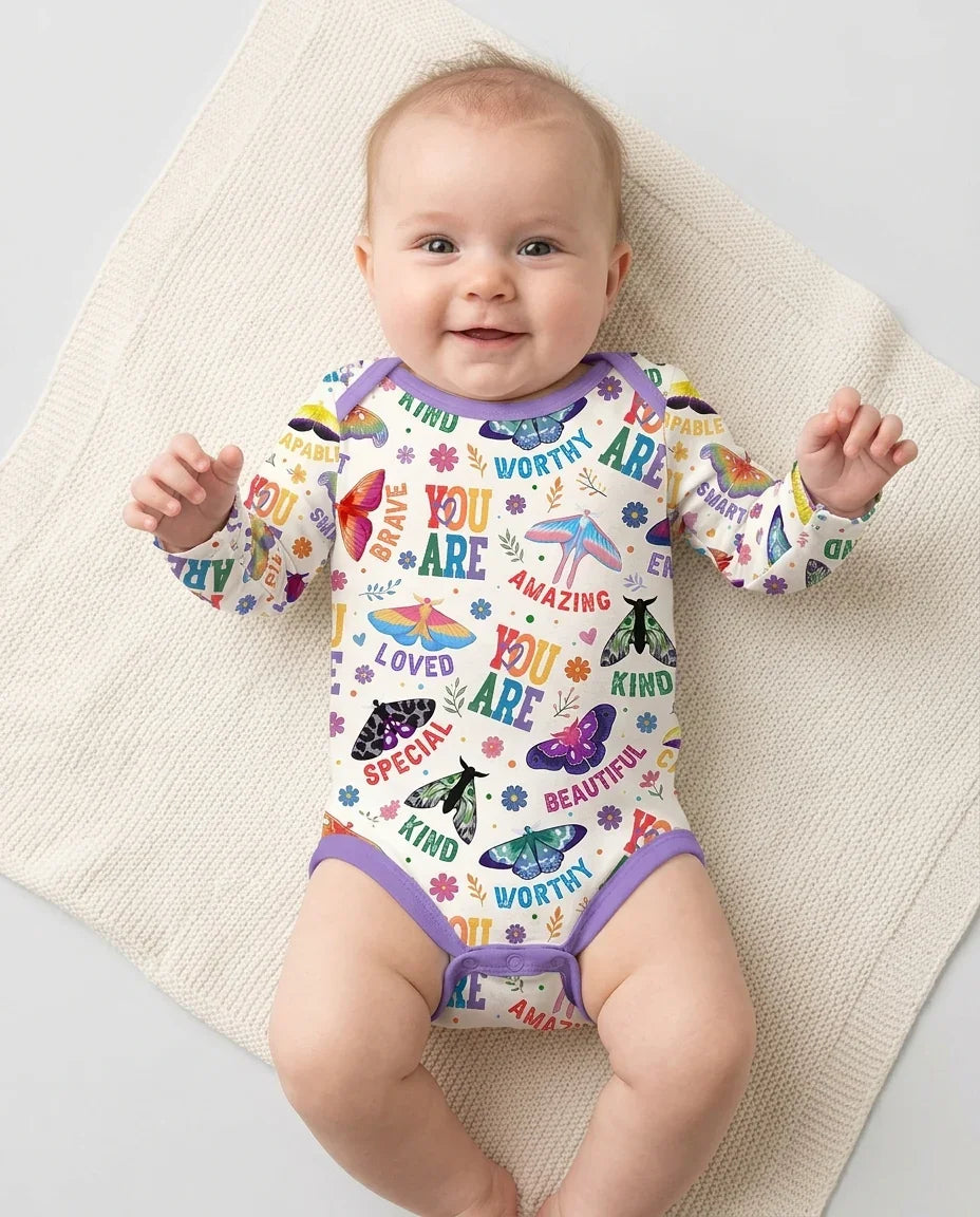Gerippte Babykleidung mit individuellem Foto - Weich &amp; Skizzenhaft