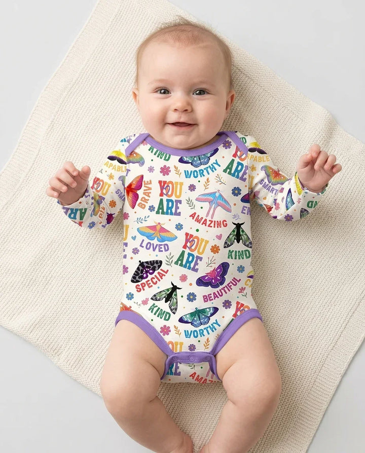 Gerippte Babykleidung mit individuellem Foto - Weich &amp; Skizzenhaft