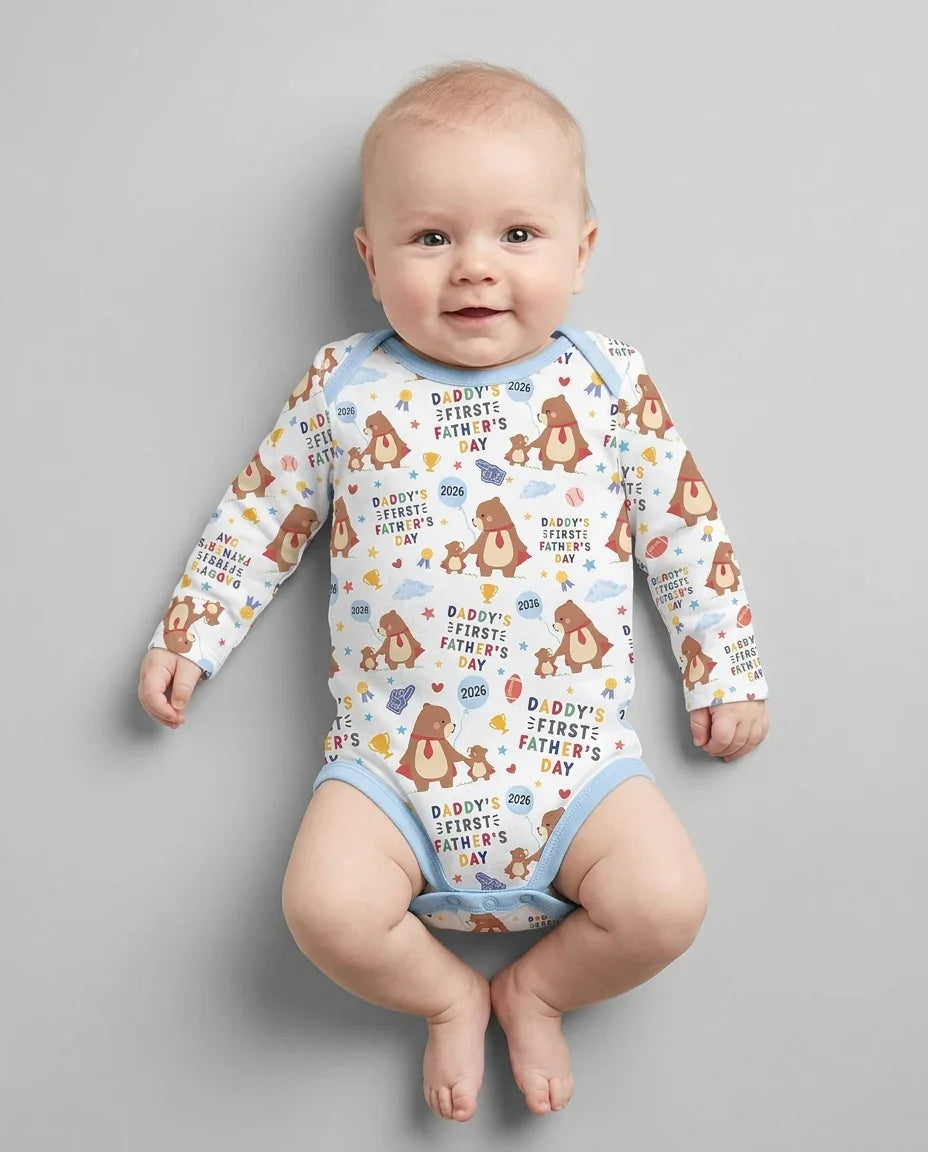 Gerippte Babykleidung mit individuellem Foto - Weich &amp; Skizzenhaft