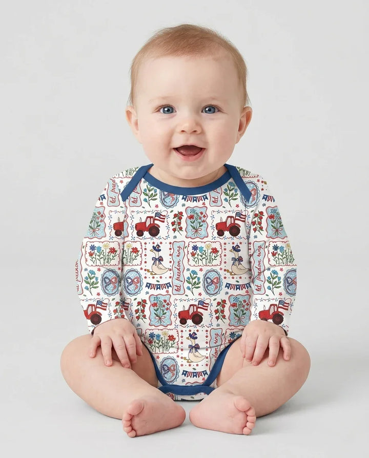 Gerippte Babykleidung mit individuellem Foto - Weich &amp; Skizzenhaft