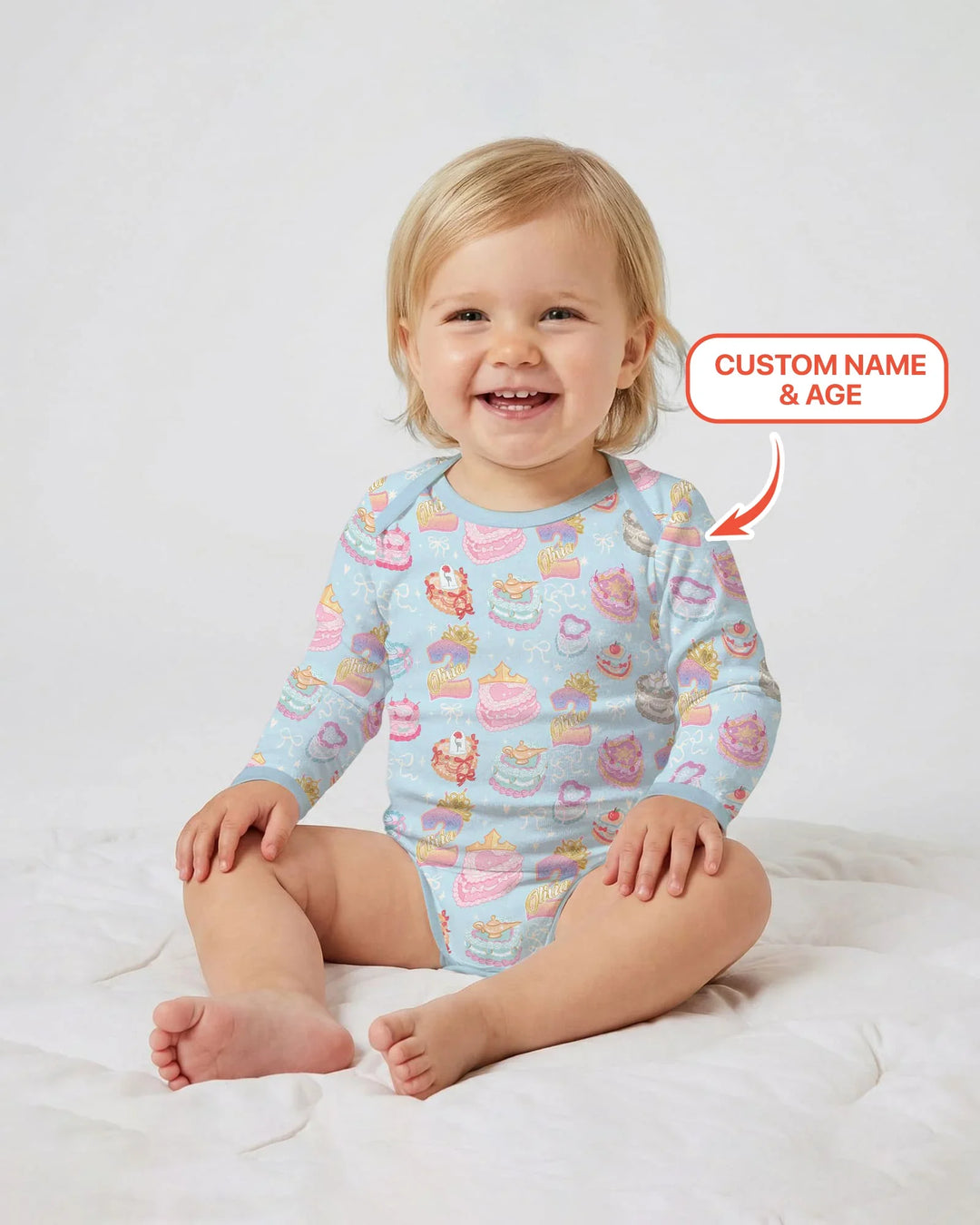 Custom Princess Baby Birthday Bamboo Bodysuit