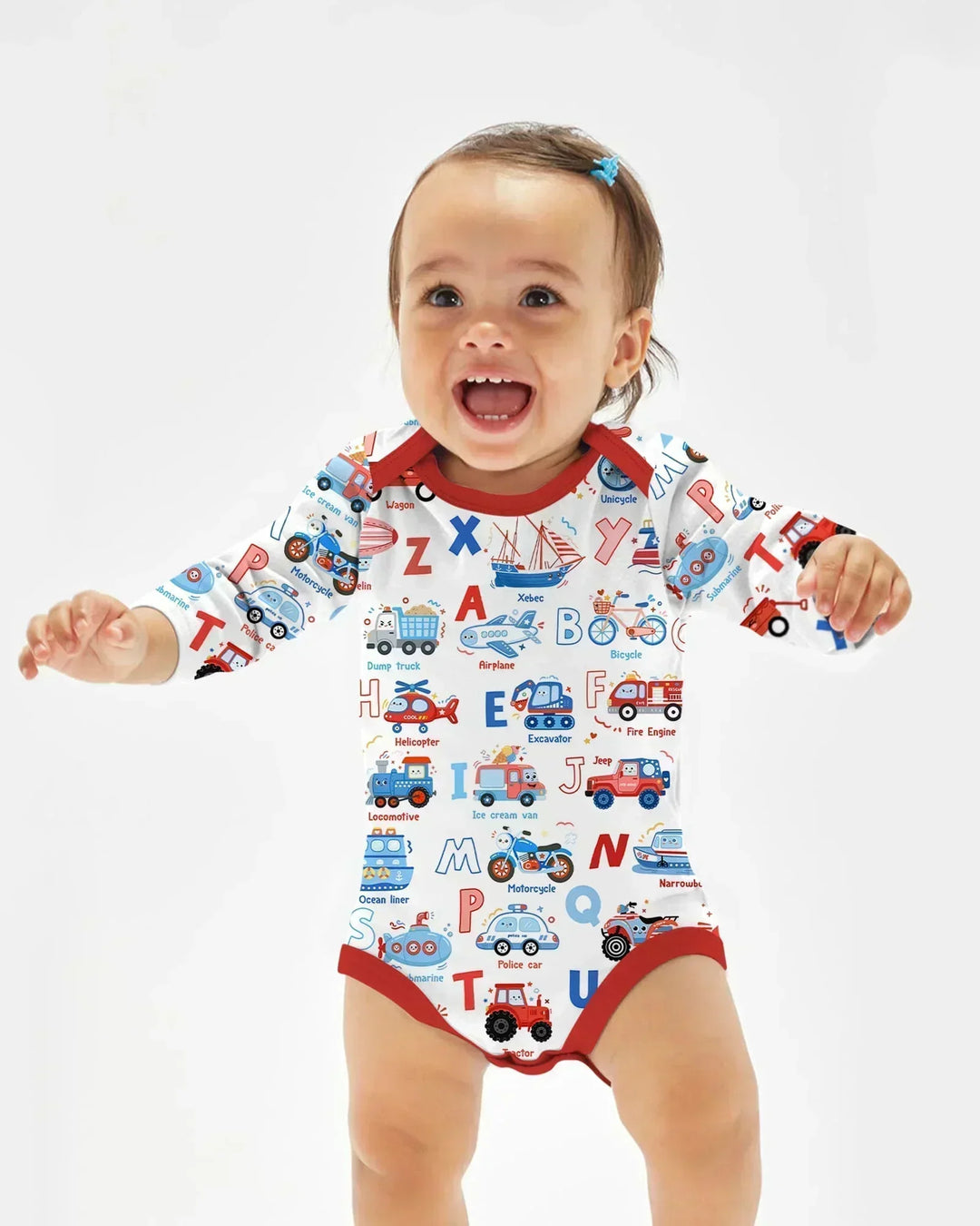 Gerippte Babykleidung mit individuellem Foto - Weich &amp; Skizzenhaft