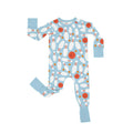 Bowling Crescent Zippered Romper , Bowling Crescent Zippered Romper - Newborn
