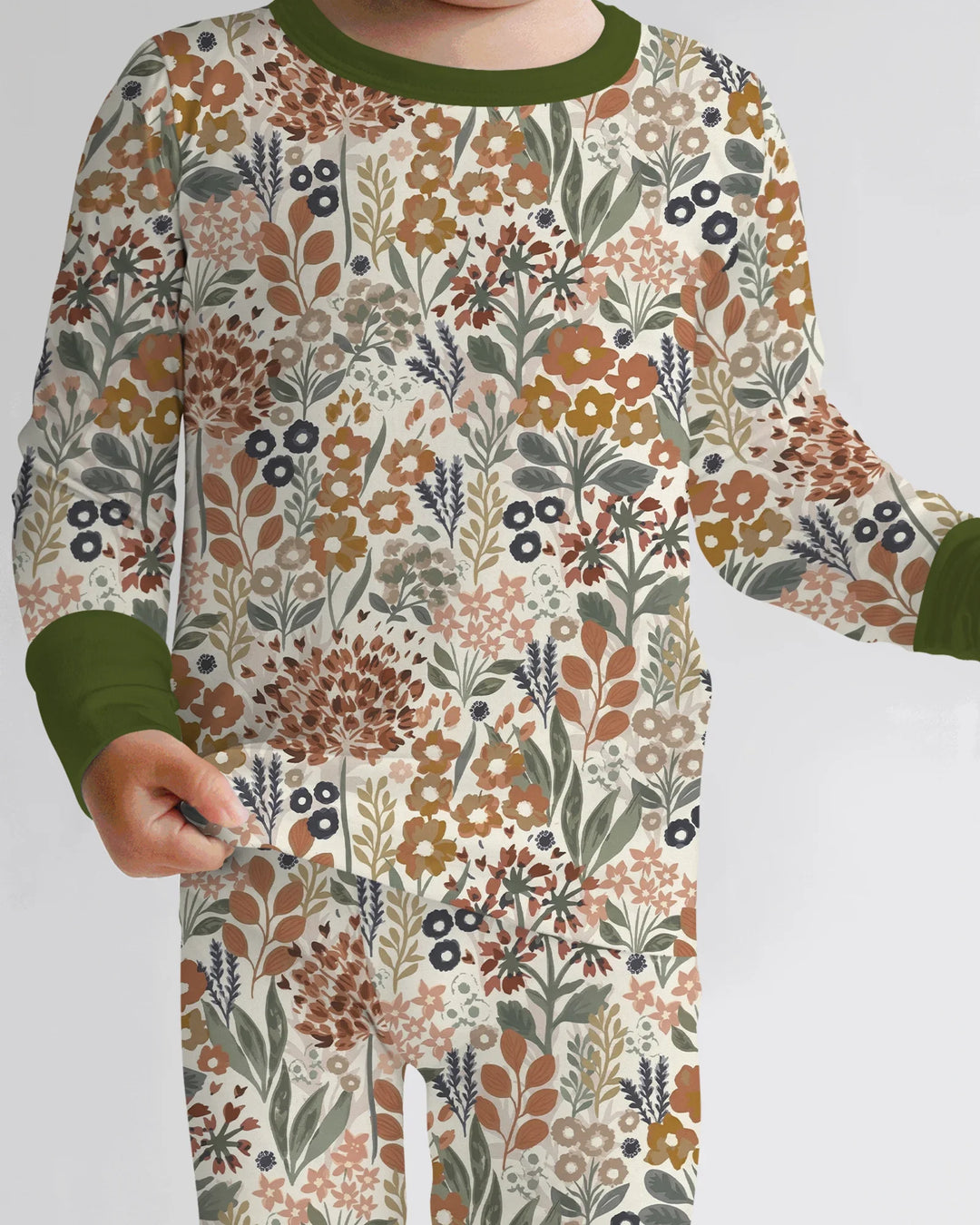 Autumn Meadow Botanicals Bamboo Two Piece Long Sleeve Pajama Set
