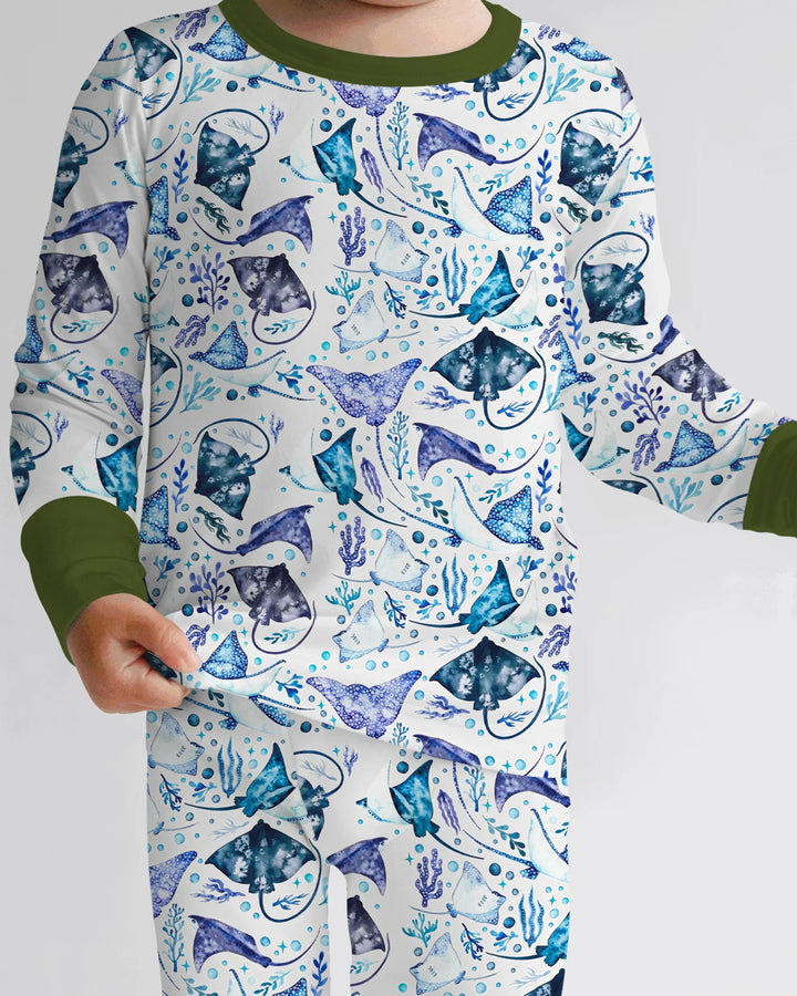 Ocean Dreams Drift Bamboo Two Piece Long Sleeve Pajama Set