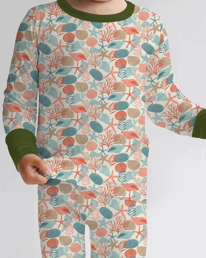 Coral Coast Treasures Bamboo Two Piece Long Sleeve Pajama Set