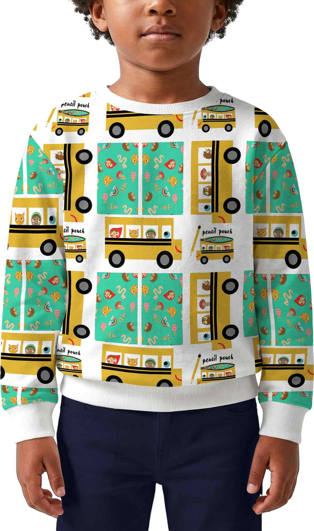 School Bus Adventures Bamboo Crewneck Sweatshirt