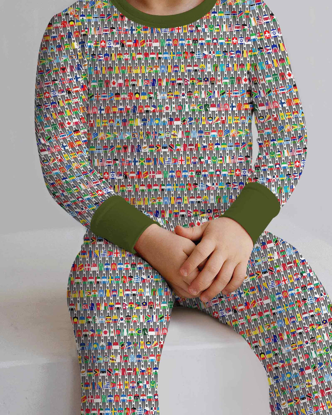 Zweiteiliges Langarm-Pyjama-Set mit Sommerfrüchten