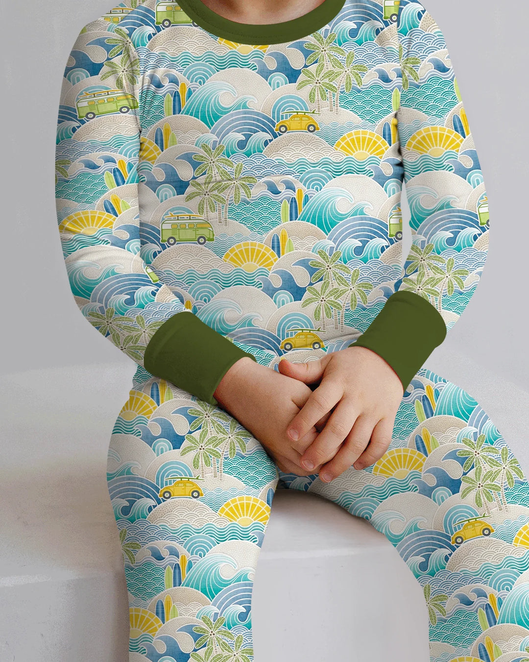 Zweiteiliges Langarm-Pyjama-Set mit Sommerfrüchten