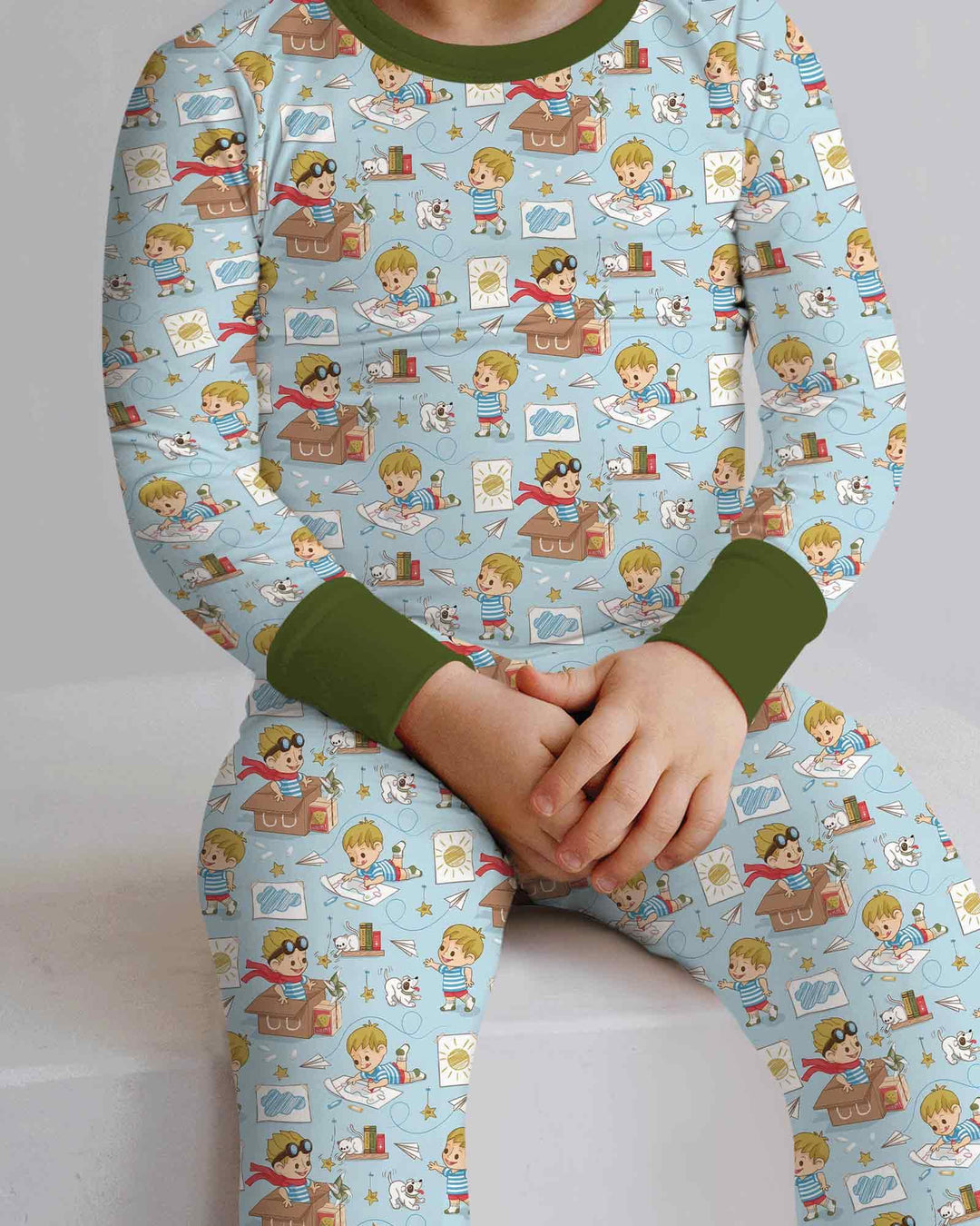 Zweiteiliges Langarm-Pyjama-Set mit Sommerfrüchten
