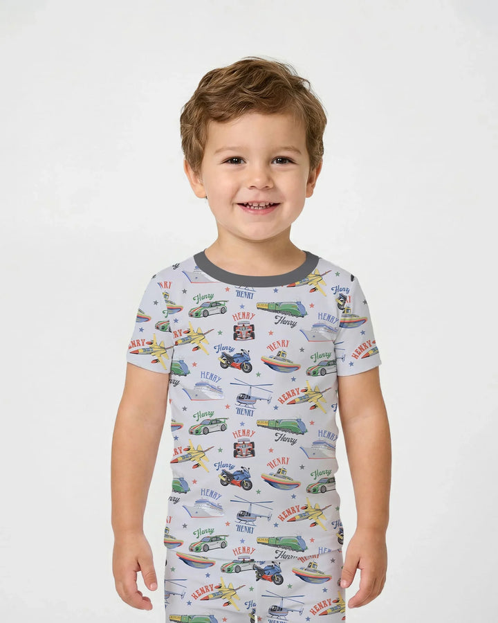 Zweiteiliges, kurzärmliges Pyjama-Set mit Marienkäfern