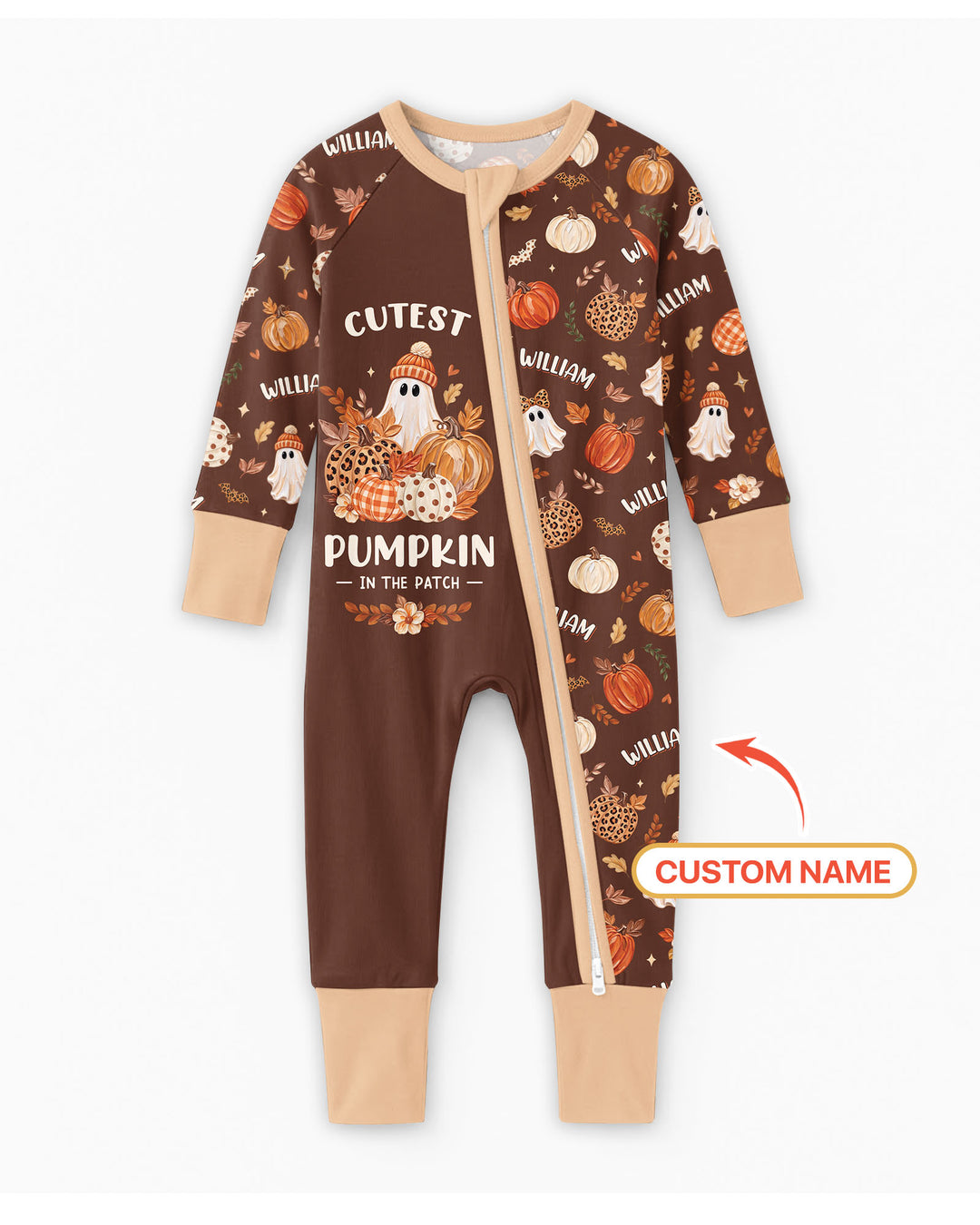 Cutest Pumpkin In The Patch Custom Name Bamboo Convertible Zippy