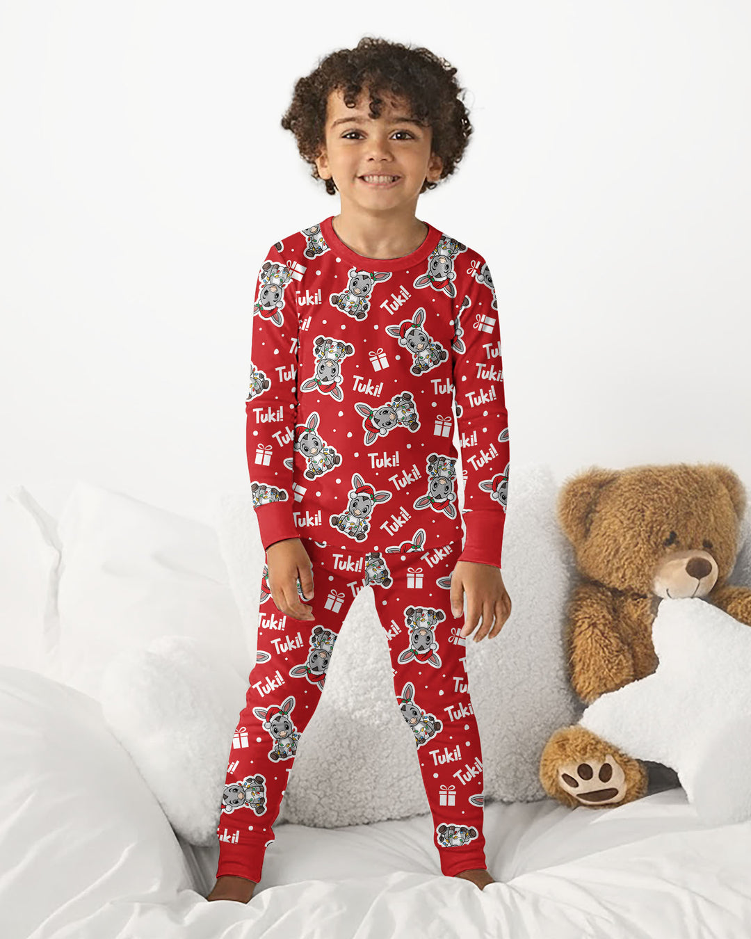 Tuki Tuki Donkey Bamboo Two Piece Long Sleeve Pajama Set