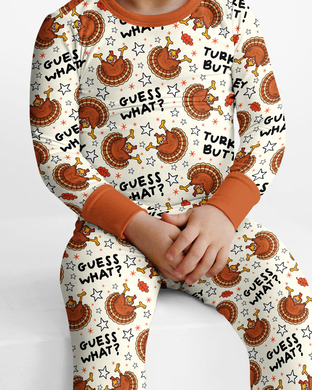 Guess What Turkey Butt Bamboo Two Piece Long Sleeve Pajama Set