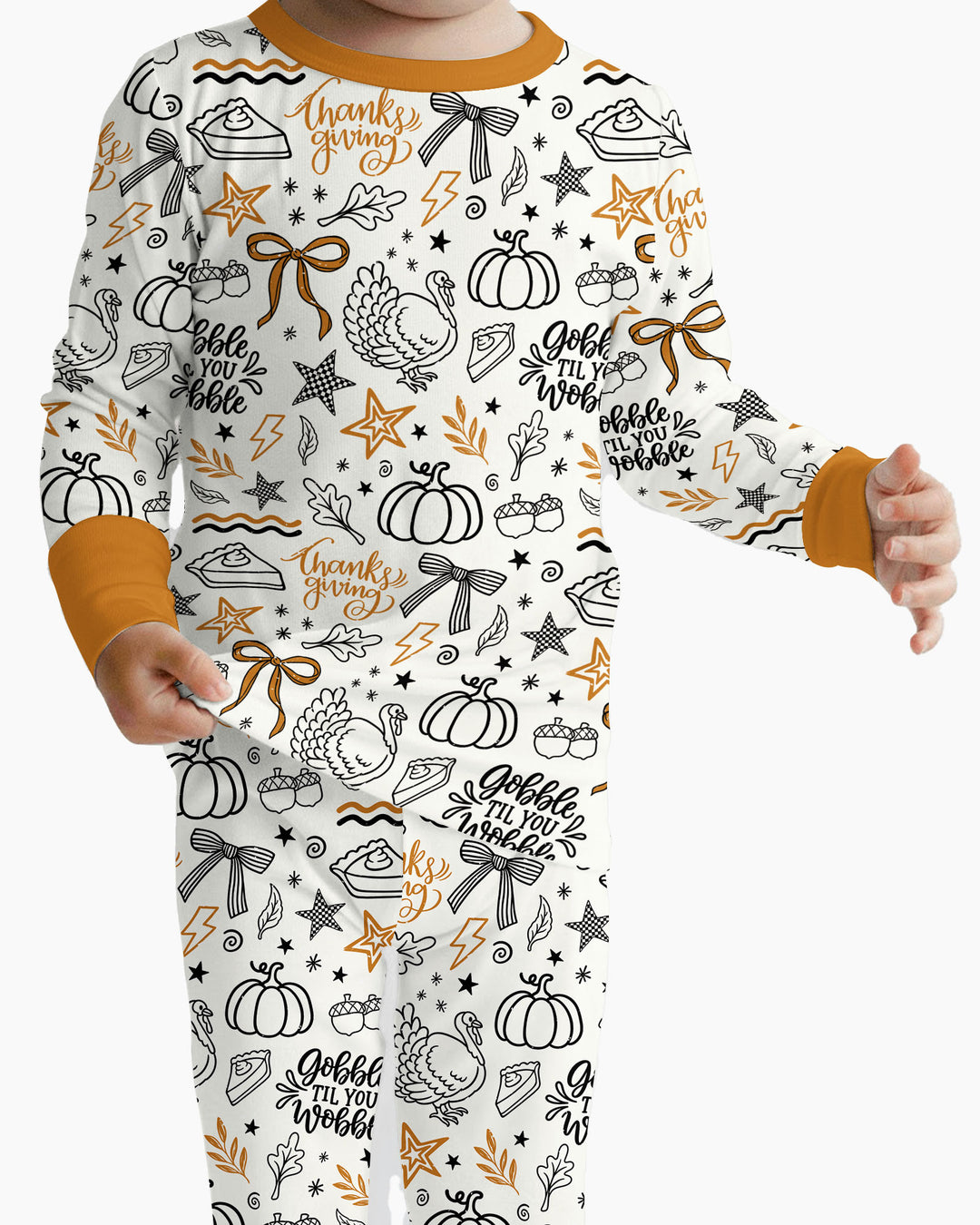 Cute Coquette Fal Bamboo Two Piece Long Sleeve Pajama Set