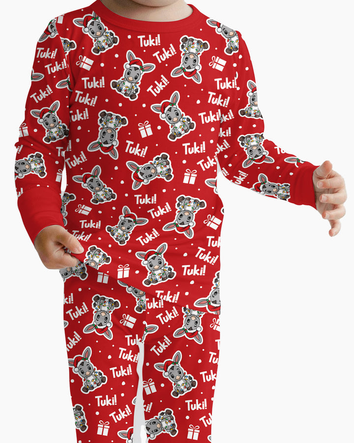 Tuki Tuki Donkey Bamboo Two Piece Long Sleeve Pajama Set
