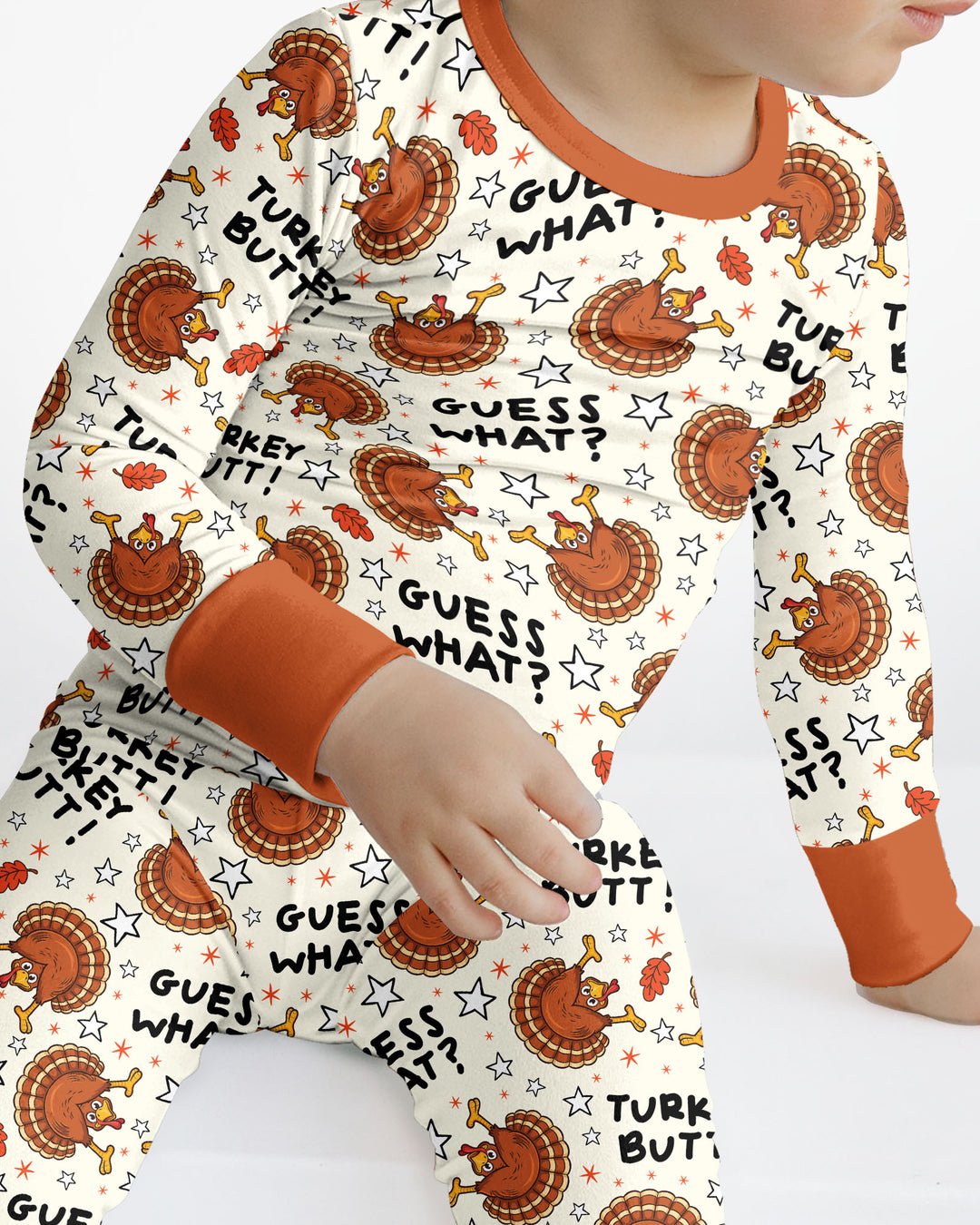 Guess What Turkey Butt Bamboo Two Piece Long Sleeve Pajama Set