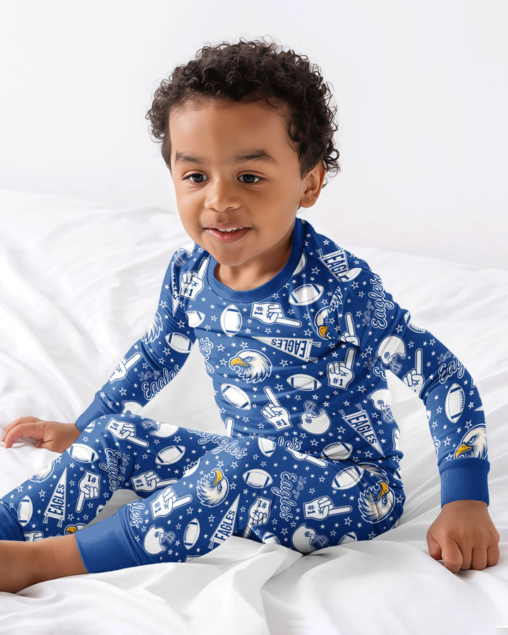 Let's go Eagles Bamboo Two Piece Long Sleeve Pajama Set