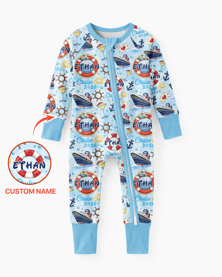 Custom Name Cruise Crew 2026 Bamboo Convertible Zippy