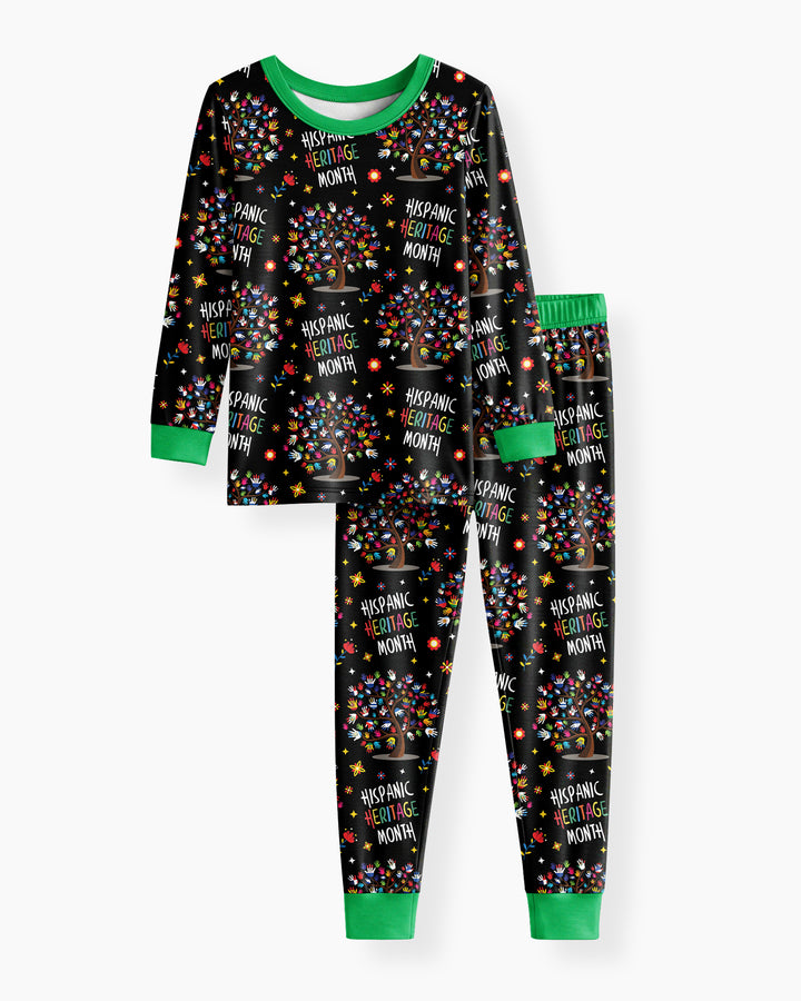 Little Heritage Roots Bamboo Two Piece Long Sleeve Pajama Set