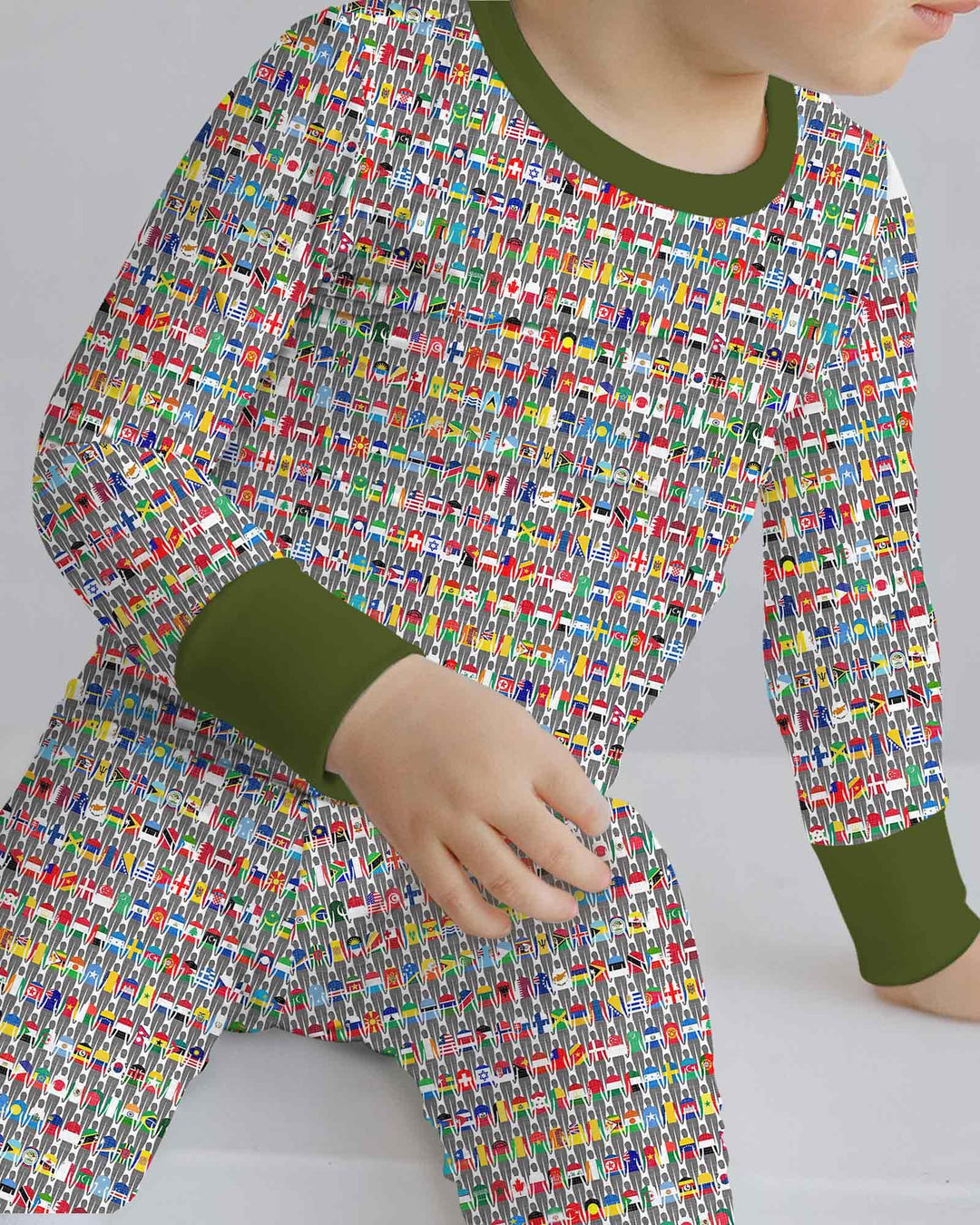 Zweiteiliges Langarm-Pyjama-Set mit Sommerfrüchten