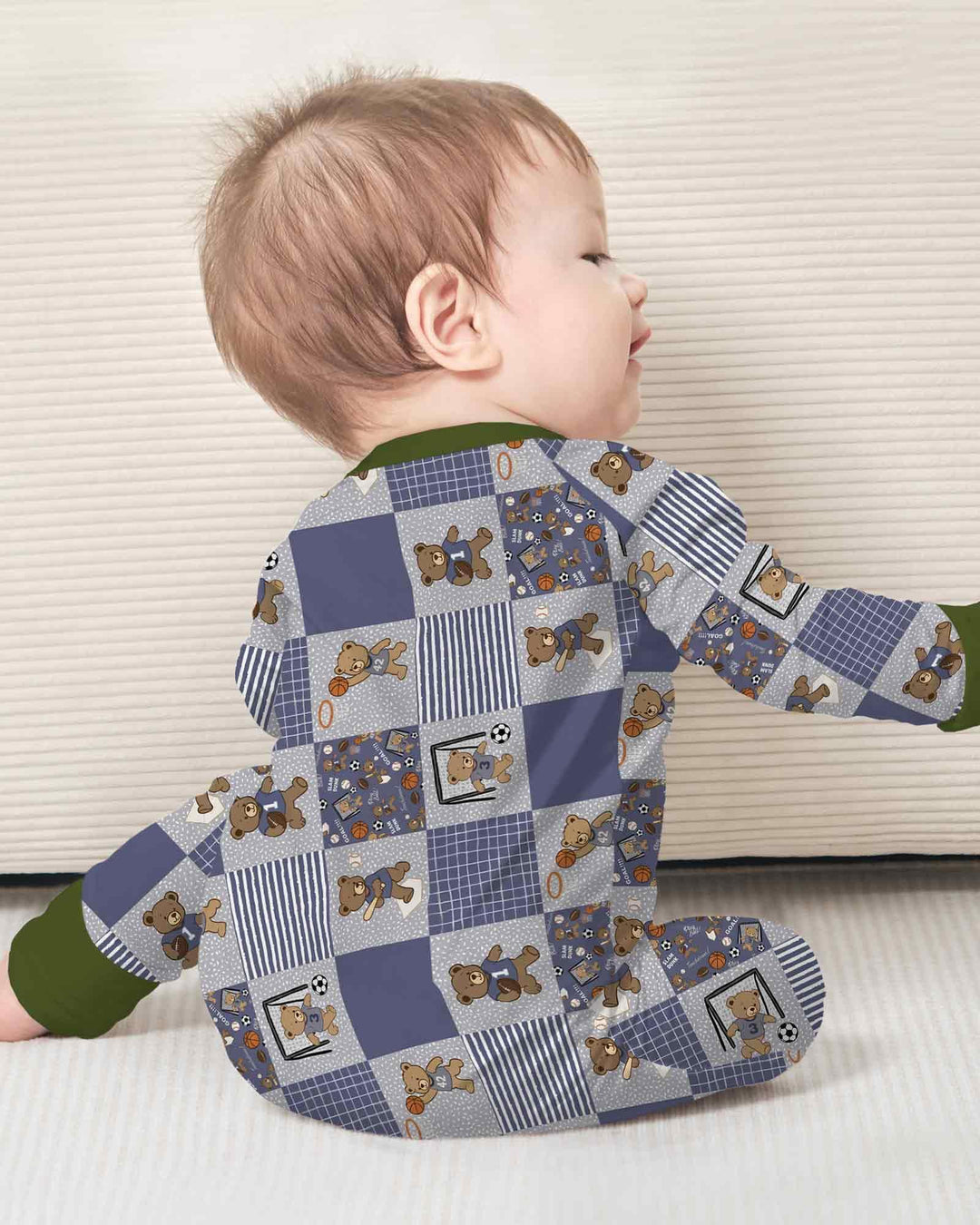 Gerippte Babykleidung mit individuellem Foto - Weich &amp; Skizzenhaft