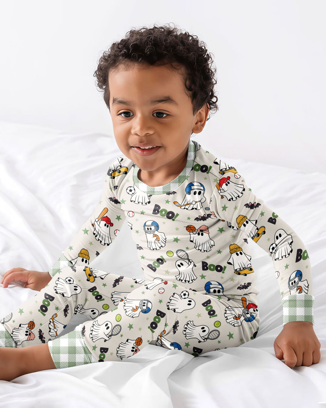 Blooming Boo Crew Bamboo Two Piece Long Sleeve Pajama Set