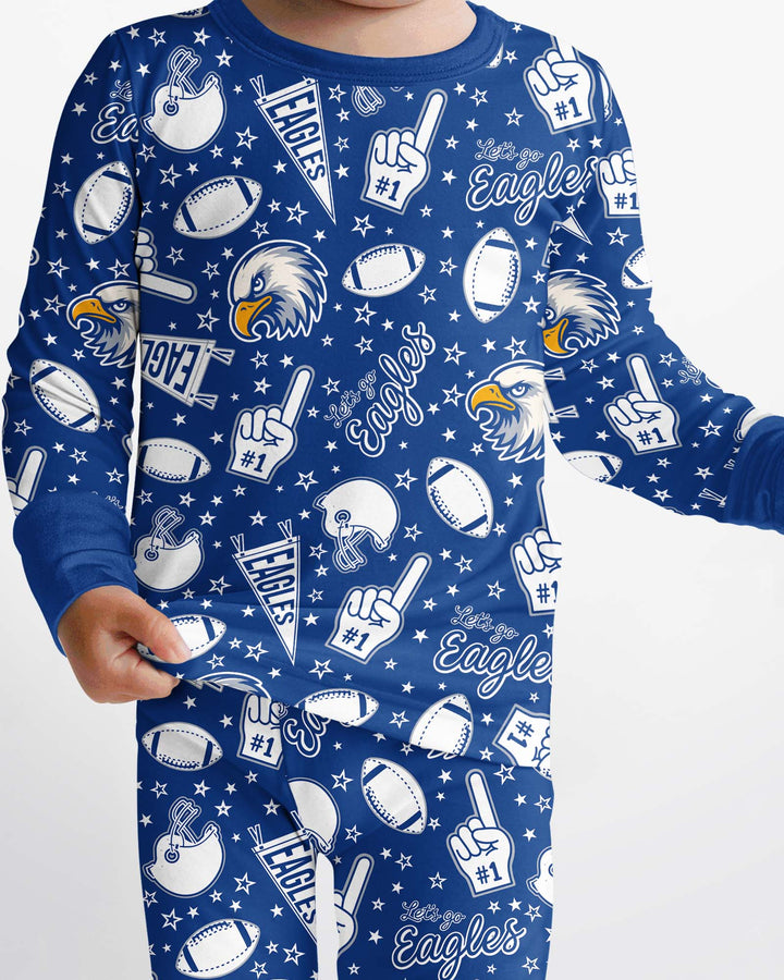 Let's go Eagles Bamboo Two Piece Long Sleeve Pajama Set