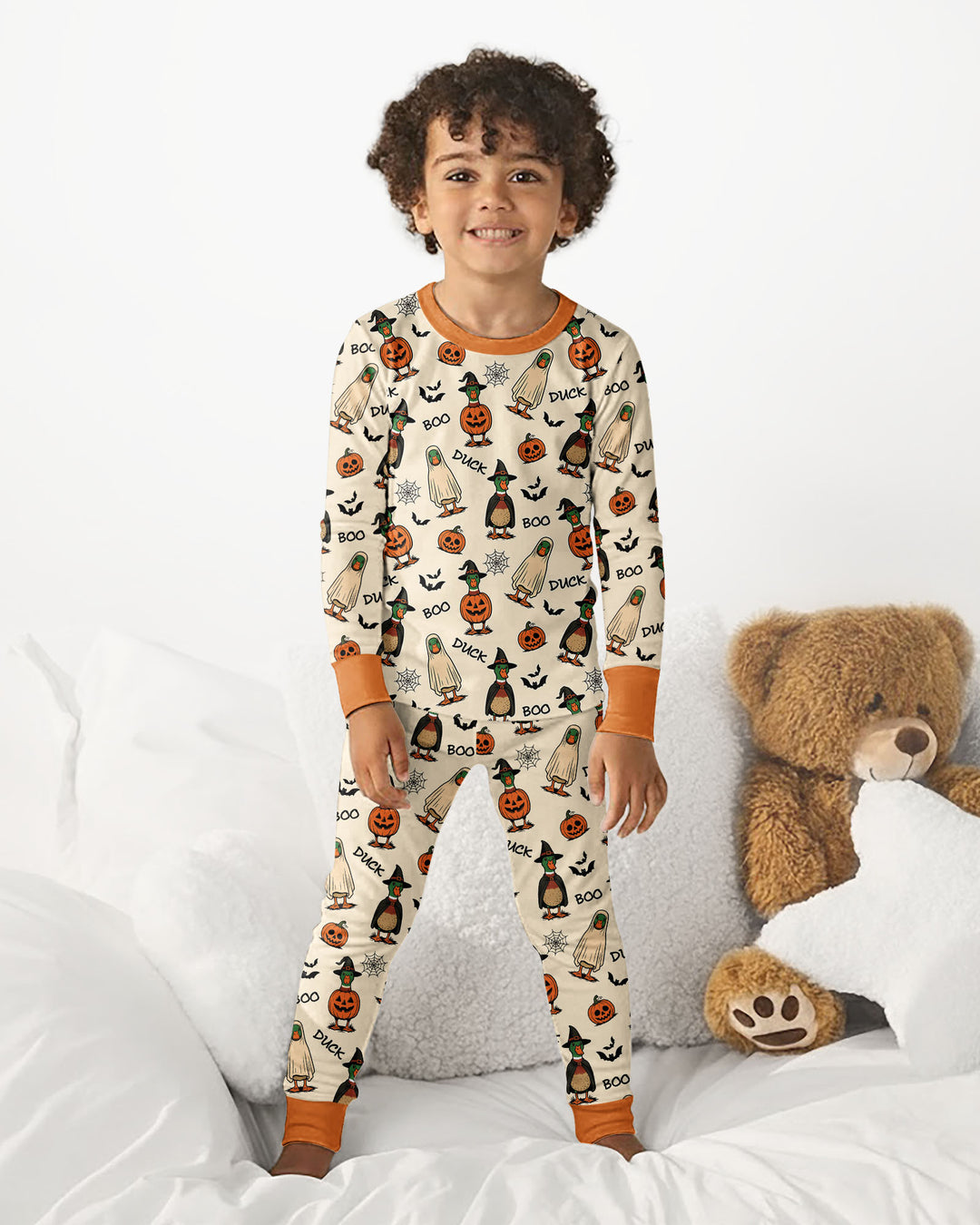 Duck Duck Boo Bamboo Two Piece Long Sleeve Pajama Set