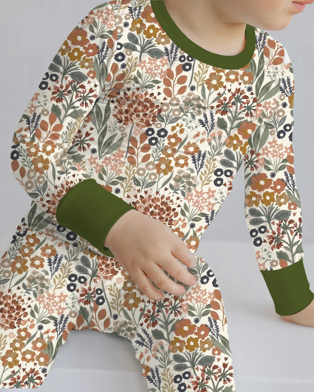 Autumn Meadow Botanicals Bamboo Two Piece Long Sleeve Pajama Set