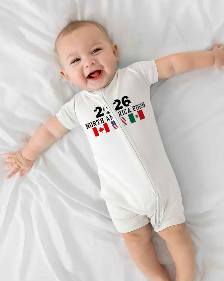 Soccer 2026 USA Canada Mexico Flags Bamboo Shorty Zippy