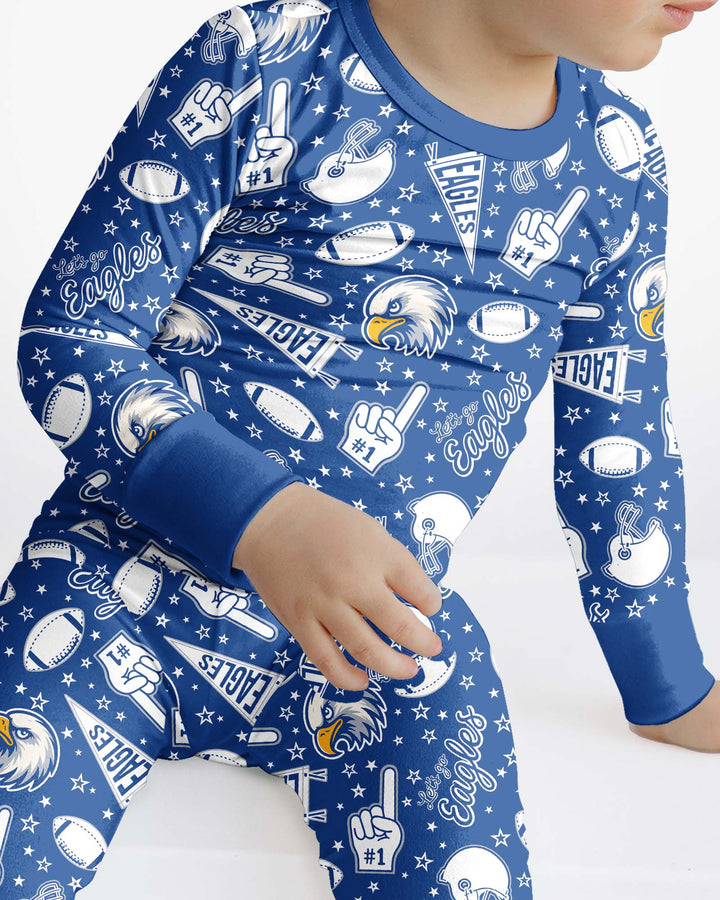 Let's go Eagles Bamboo Two Piece Long Sleeve Pajama Set