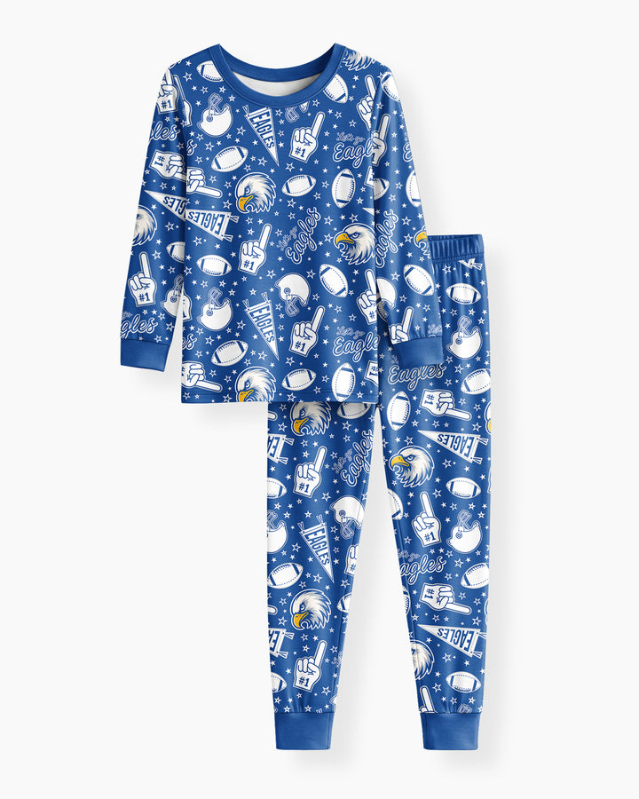 Let's go Eagles Bamboo Two Piece Long Sleeve Pajama Set