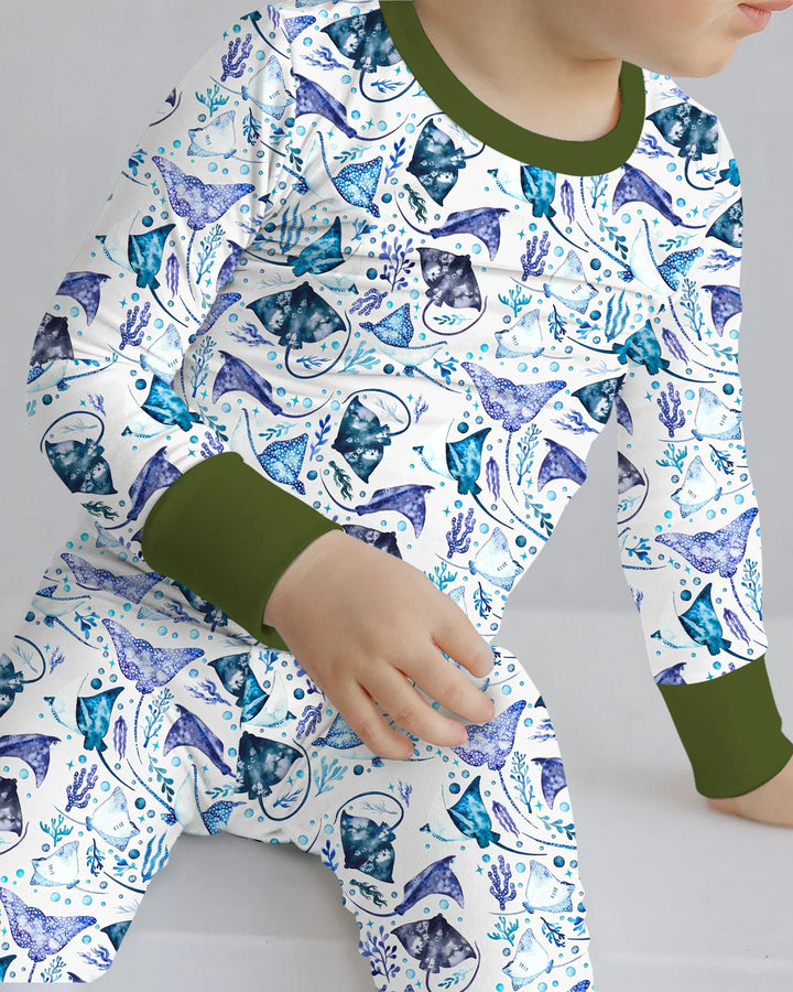 Ocean Dreams Drift Bamboo Two Piece Long Sleeve Pajama Set