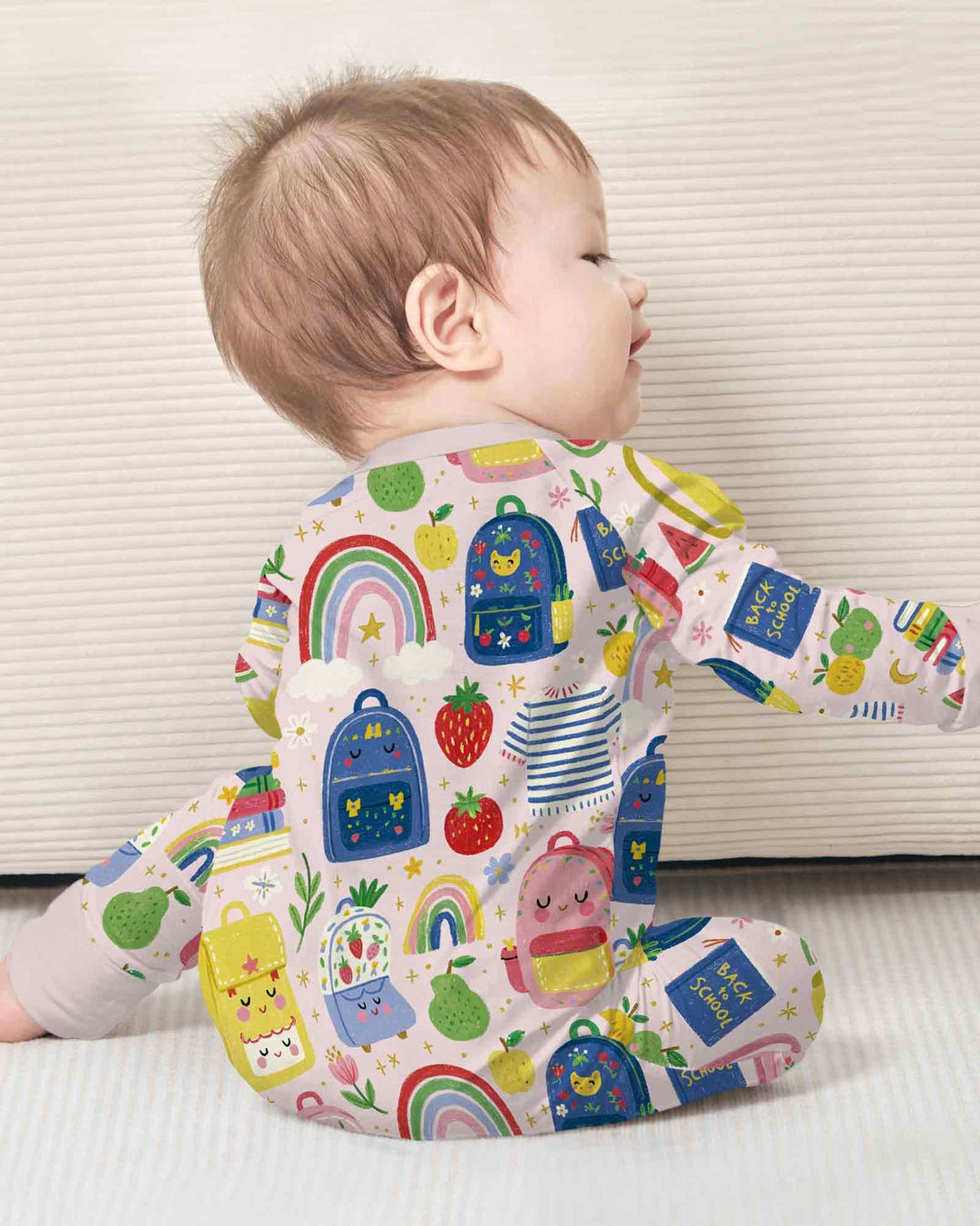 Gerippte Babykleidung mit individuellem Foto - Weich &amp; Skizzenhaft