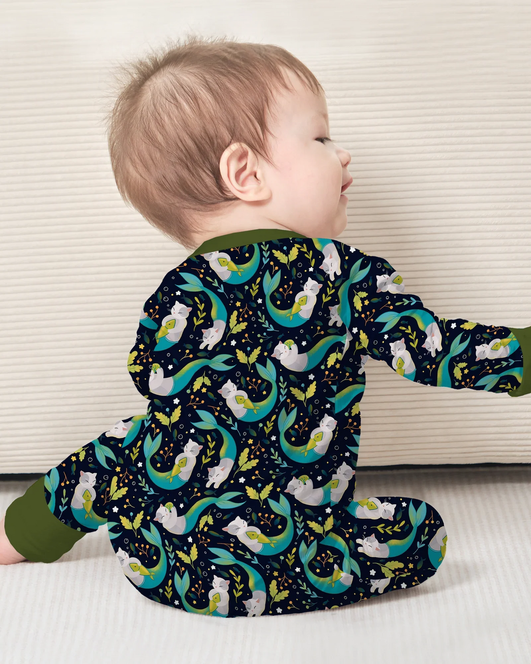 Gerippte Babykleidung mit individuellem Foto - Weich &amp; Skizzenhaft