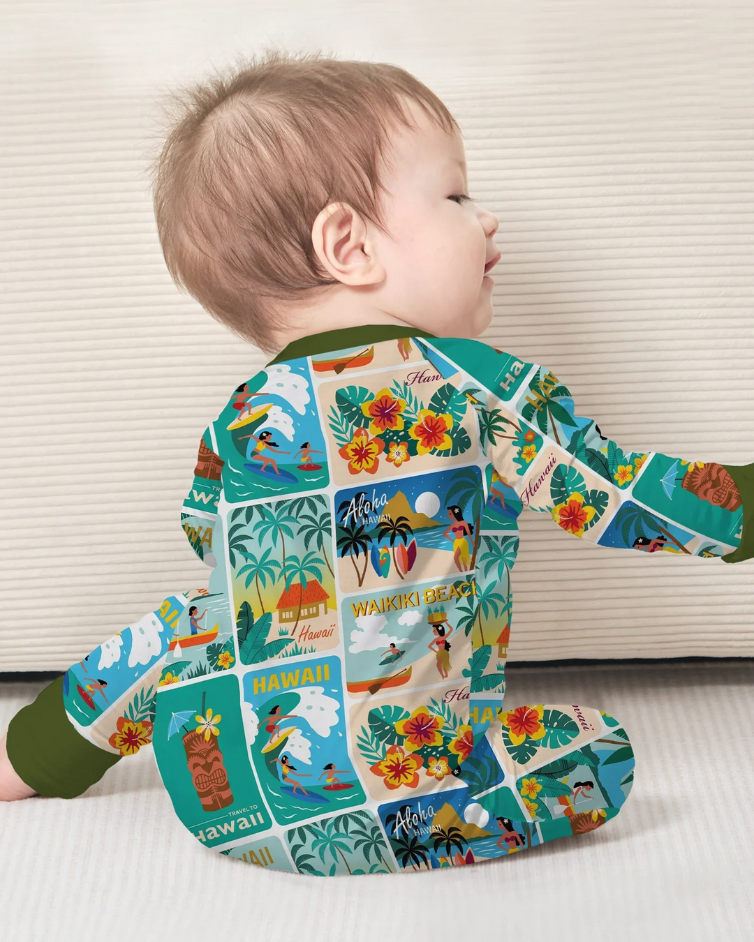 Gerippte Babykleidung mit individuellem Foto - Weich &amp; Skizzenhaft